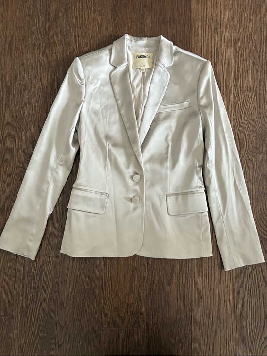 Jackets & Blazers - L’AGENCE Blazer Champagne Shiny NWOT